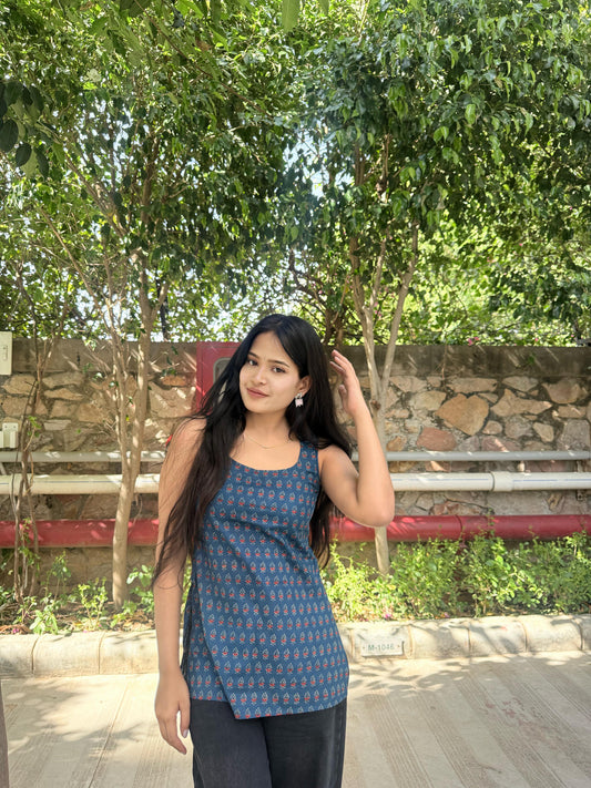 Indigo Bloom Kurti