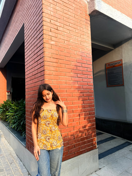 Sunflower corset Kurti