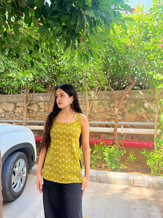 Mustard Meadow Kurti