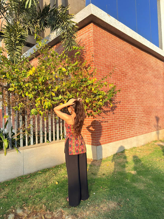 Rust Ikat Corset kurti