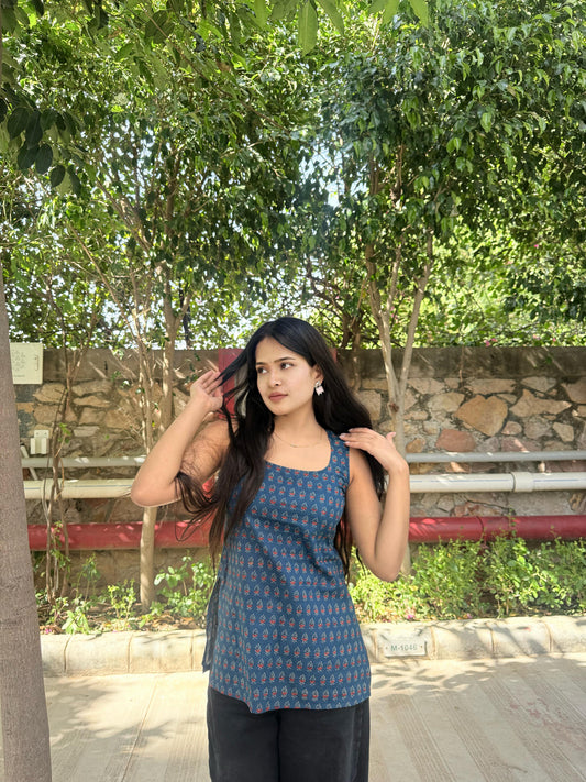 Indigo Bloom Kurti