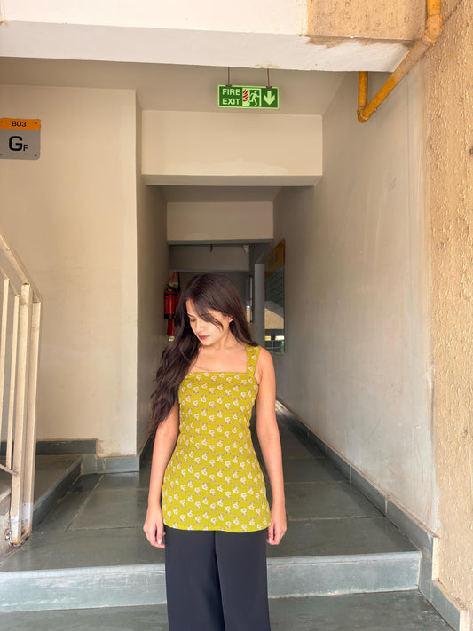 Sunlit Meadow Corset Kurti