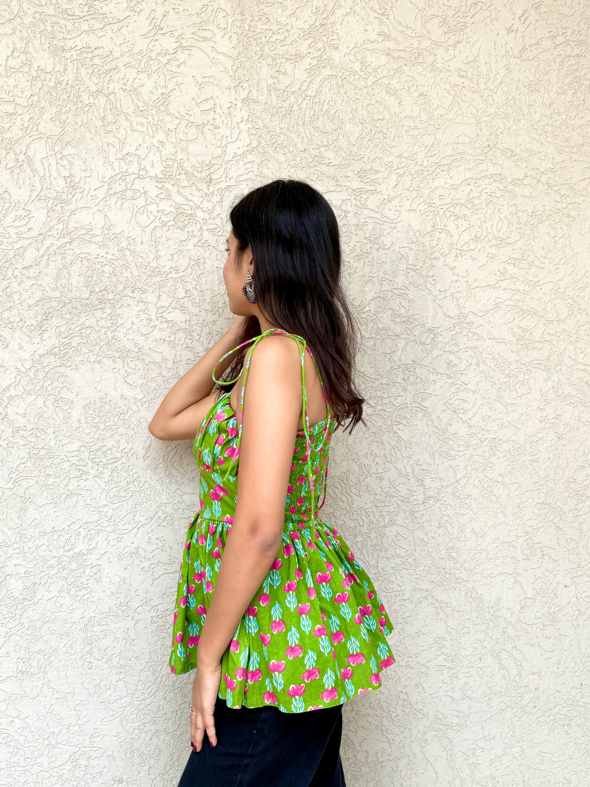 Women's Sleeveless Peplum Top