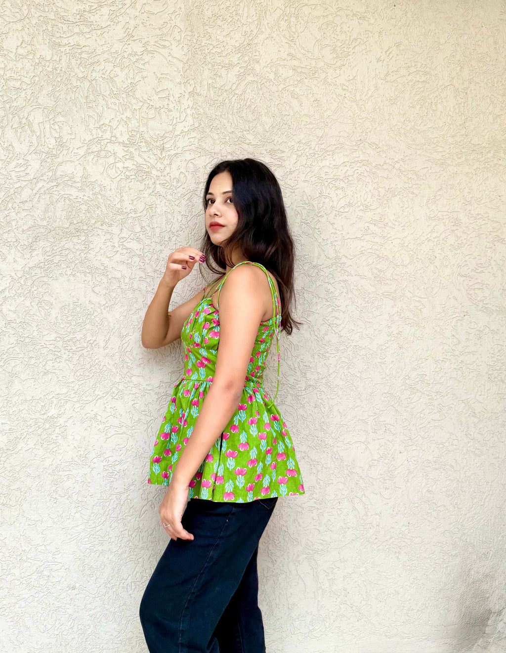 Women's Sleeveless Peplum Top