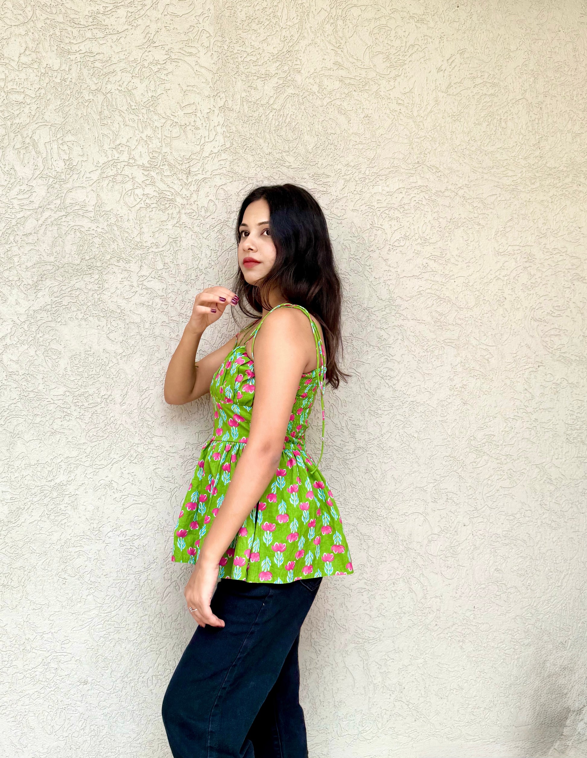 Women's Sleeveless Peplum Top