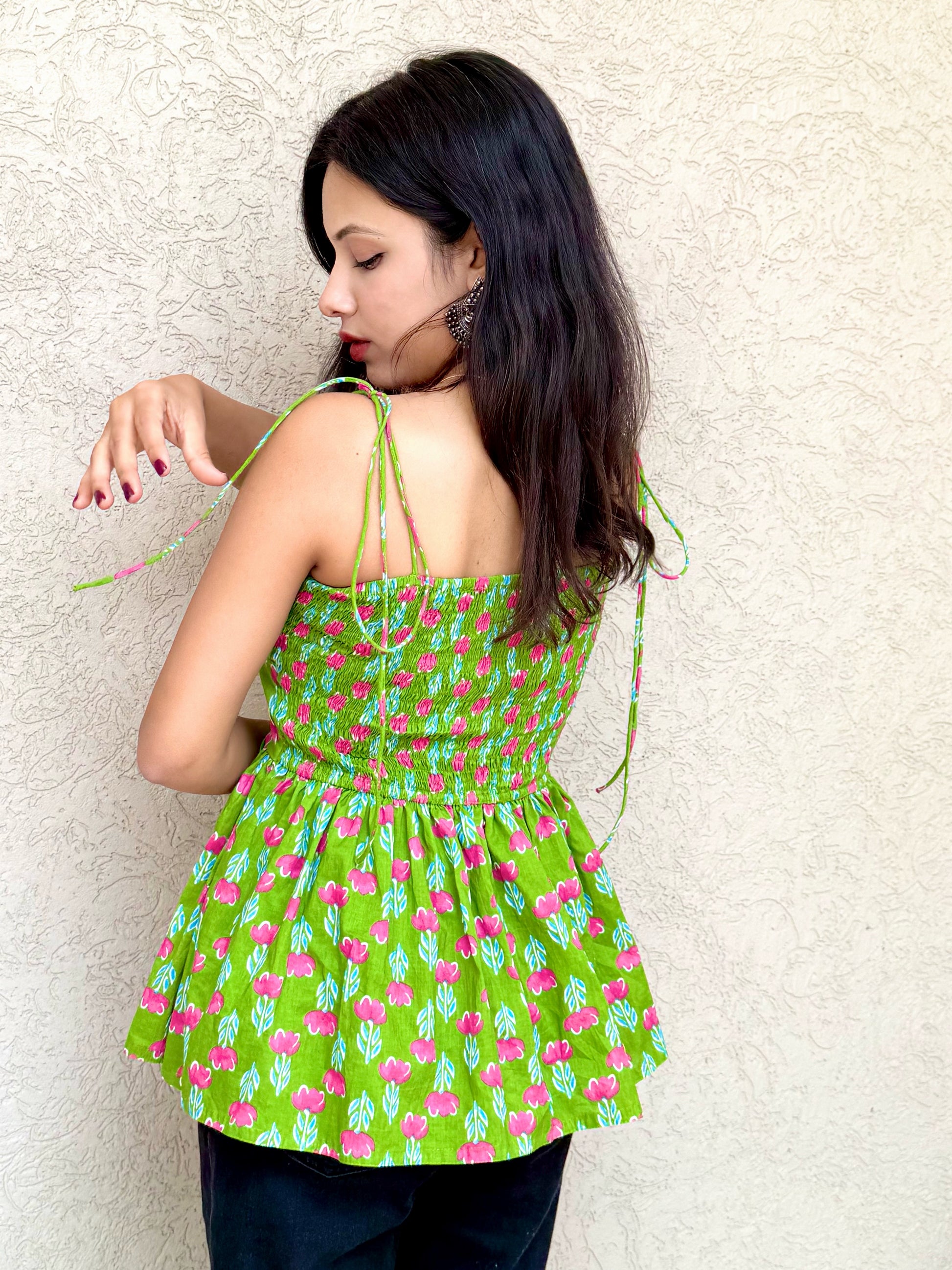 Women's Sleeveless Peplum Top