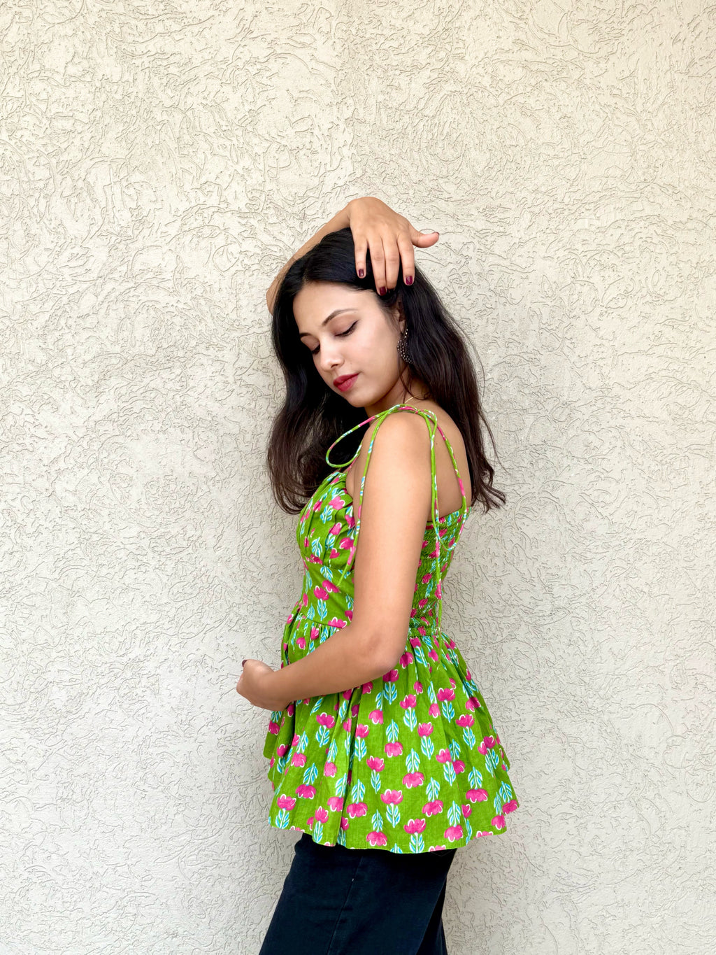 Women's Sleeveless Peplum Top