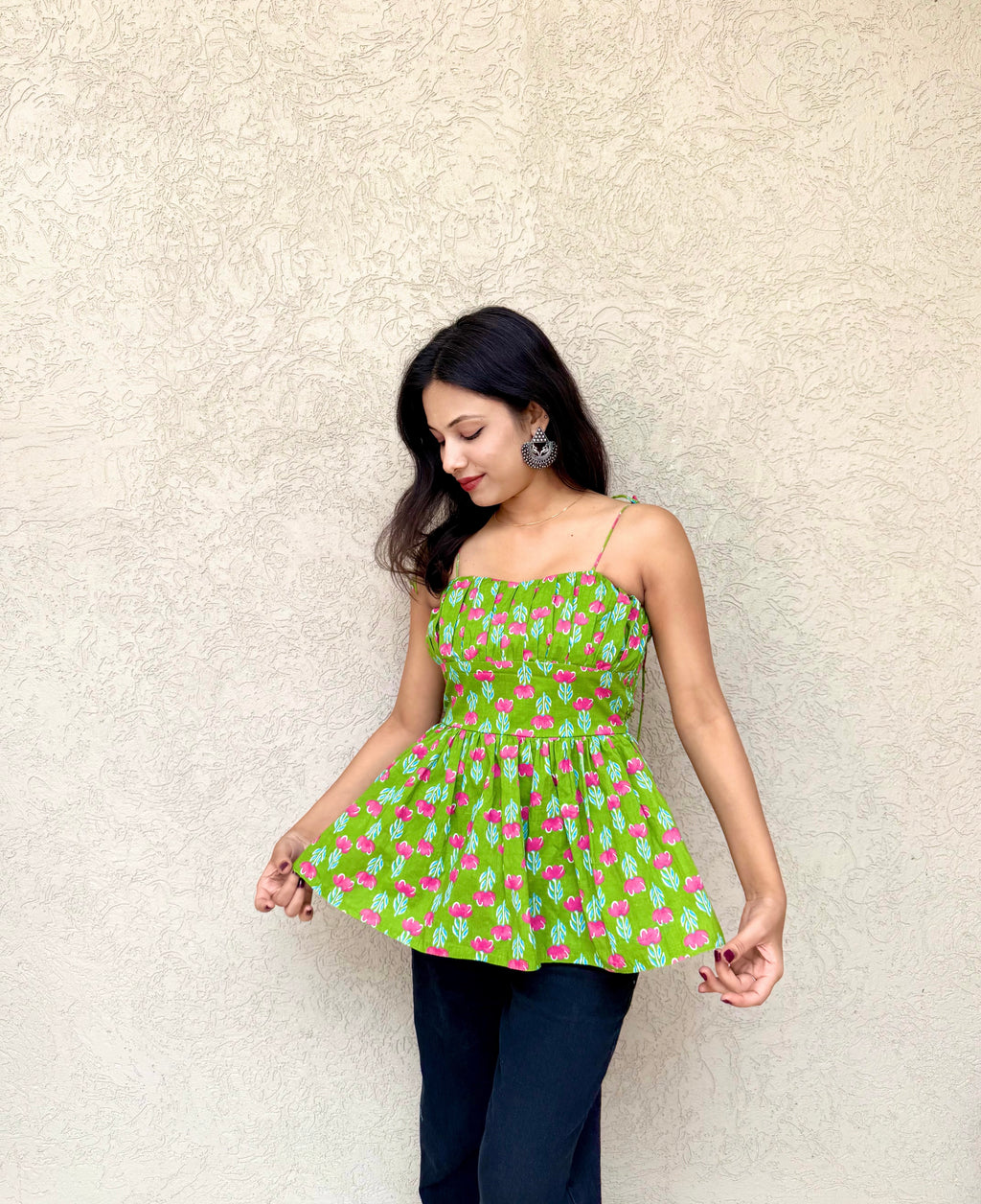 Women's Sleeveless Peplum Top