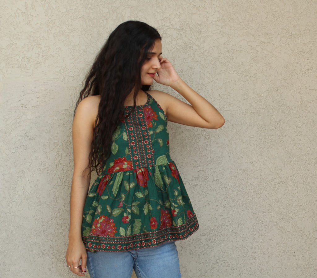 Sleeveless Peplum Top