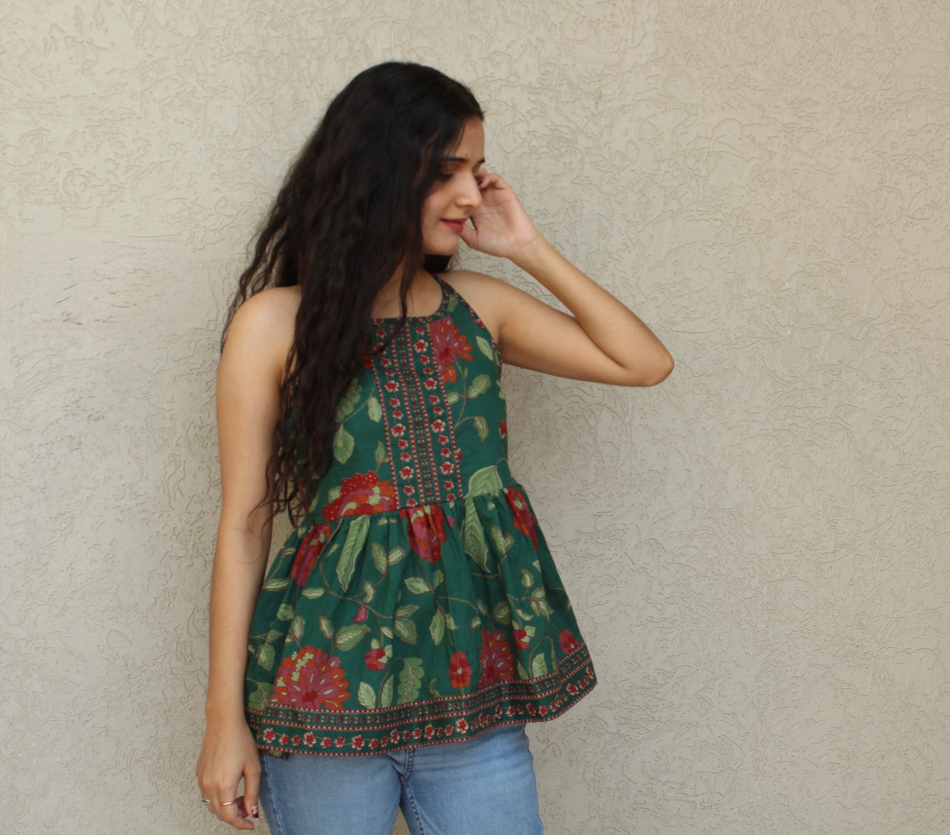 Sleeveless Peplum Top