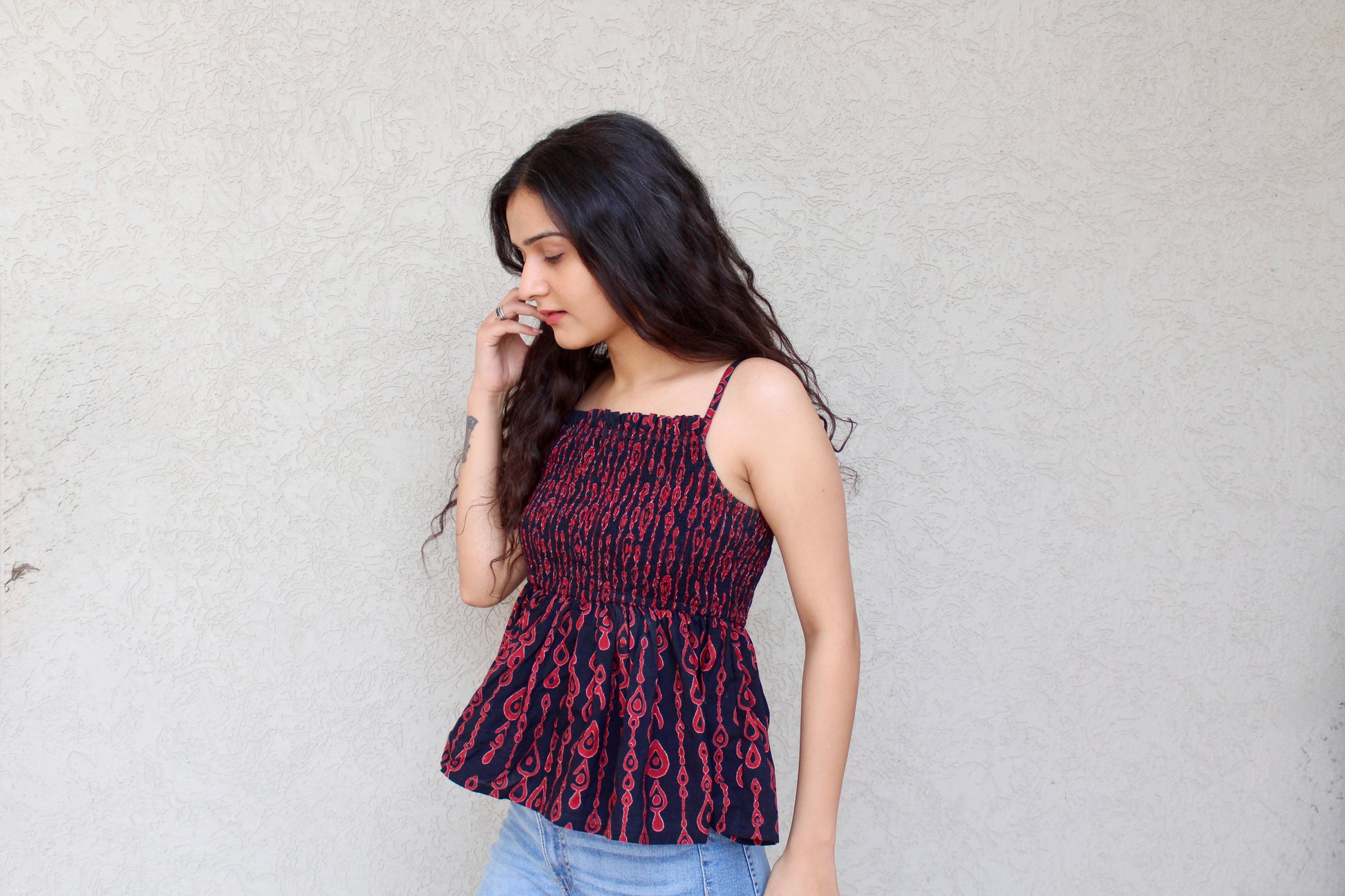 Strappy Peplum Top