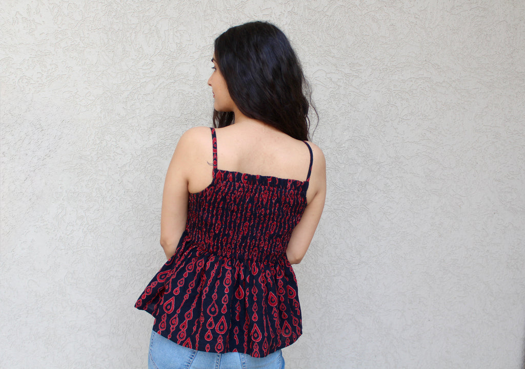 Strappy Peplum Top