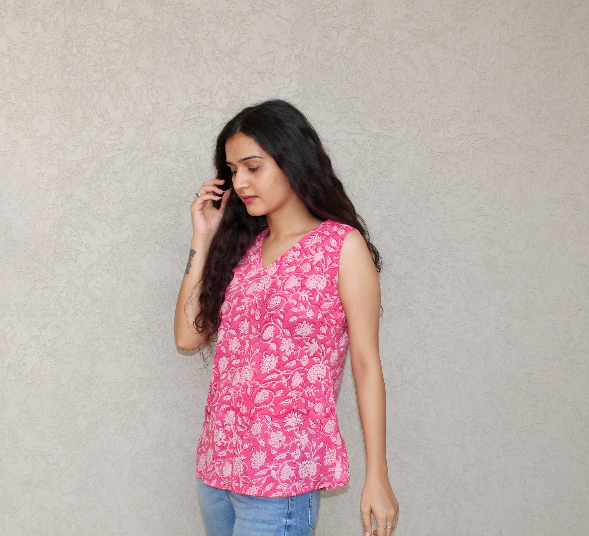 Sleeveless V-Neck Top