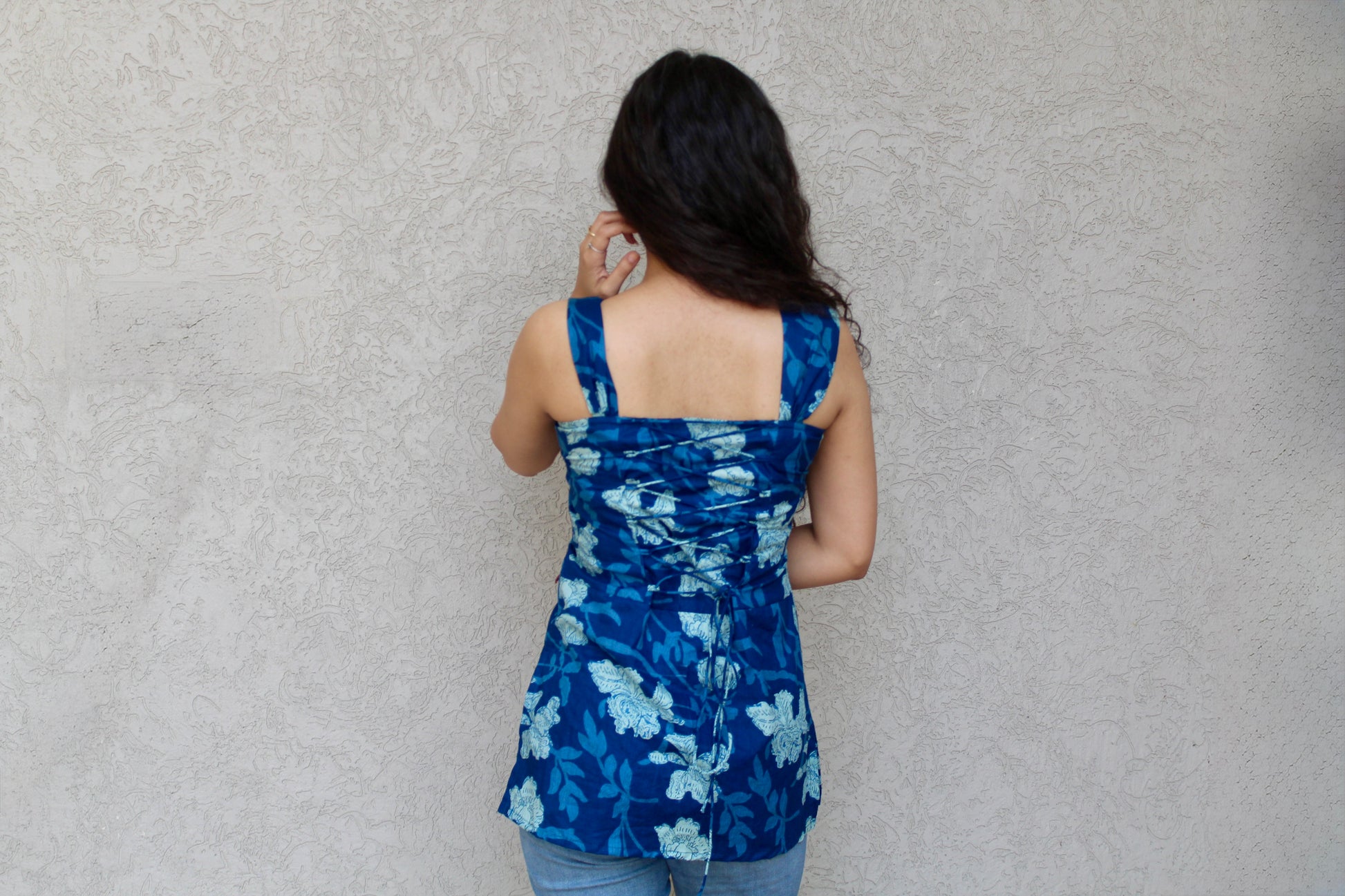 Wide Strap Floral Tunic Top